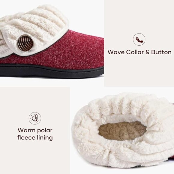 Wool Cozy Memory Foam Winter Slippers - Picture 6 of 9
